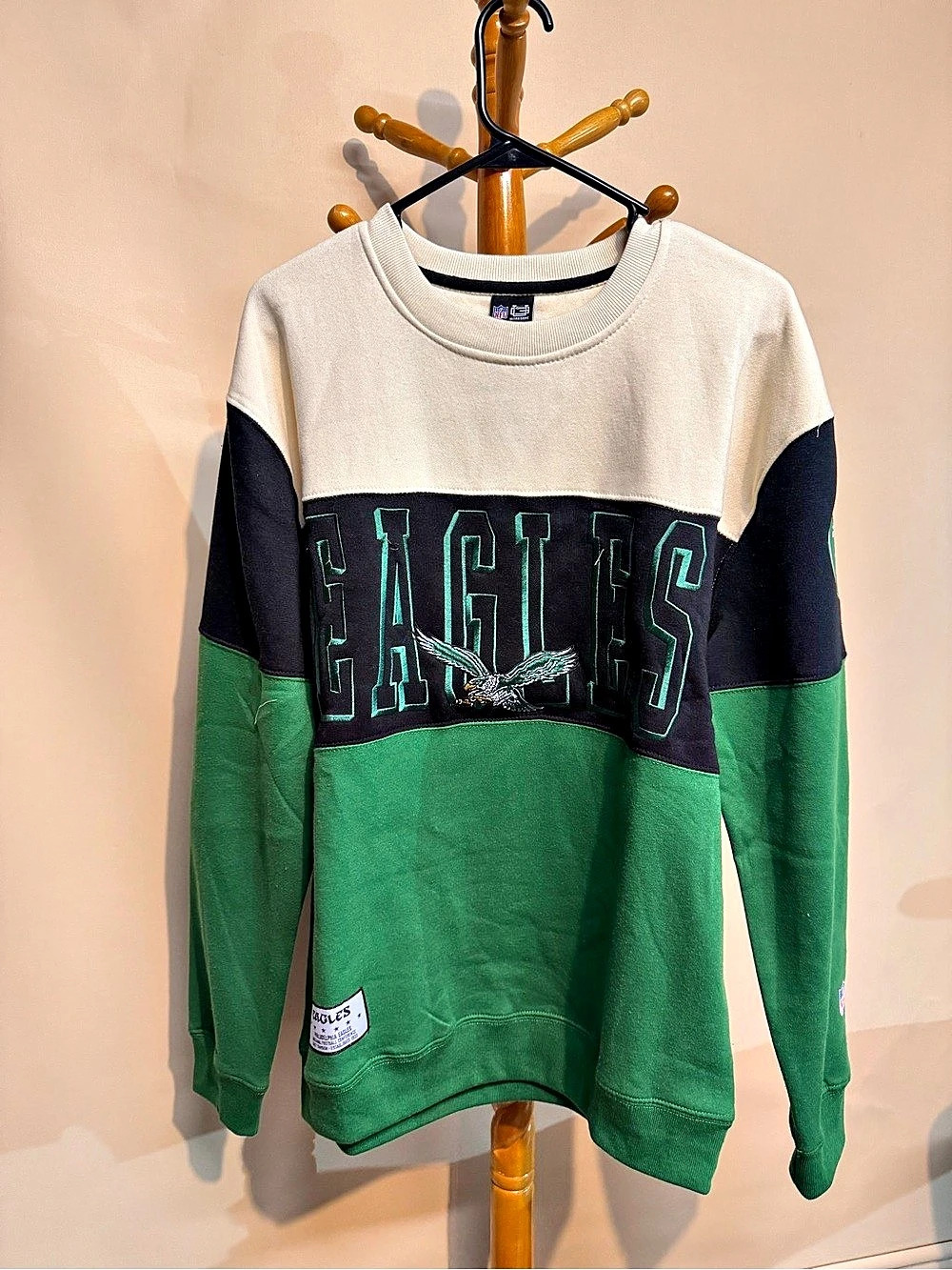 Men’s Official NFL Ultra Game Philadelphia Eagles Color Block Sweatshirt